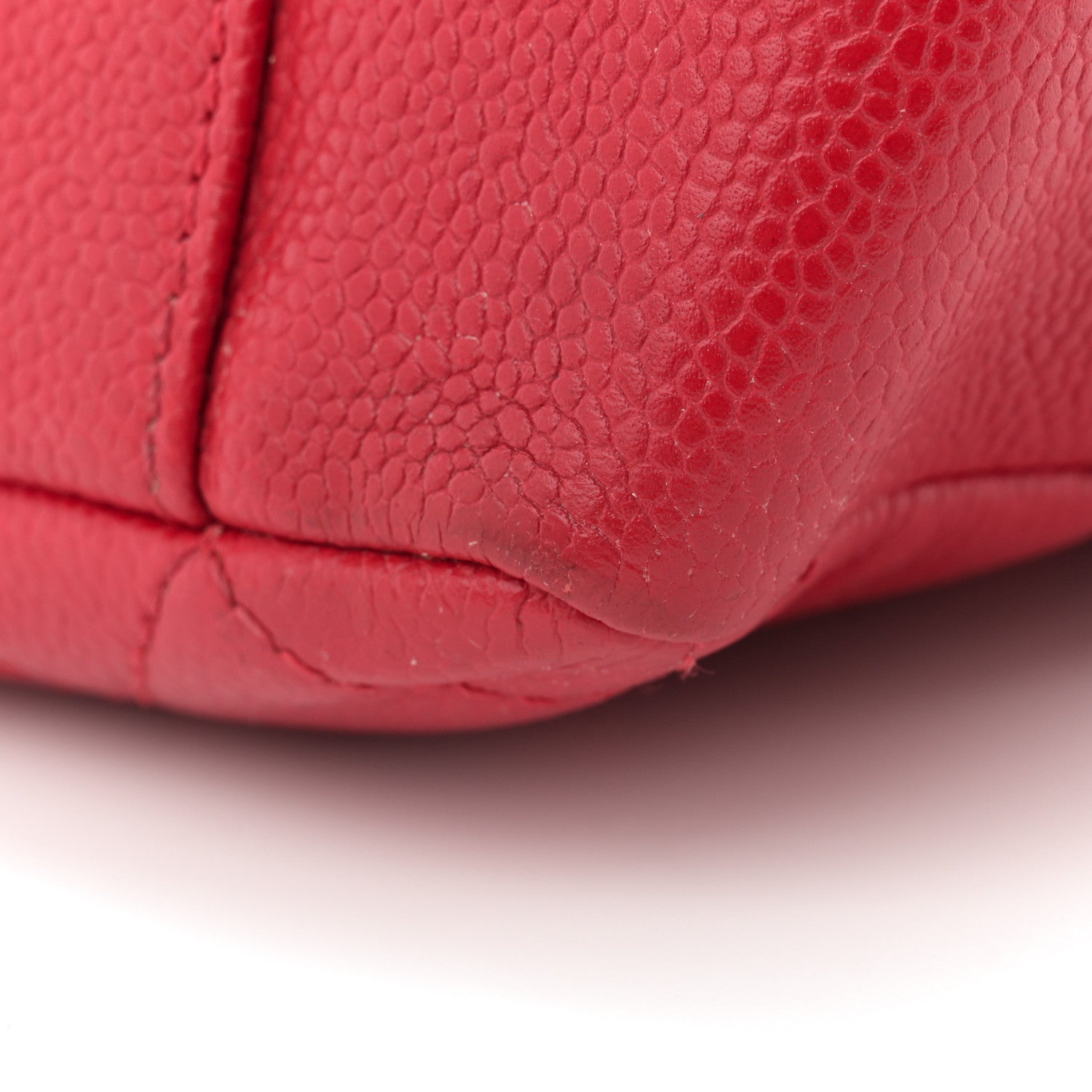 Chanel Caviar Quilted Grand Shopping Tote GST Red 15 of 17