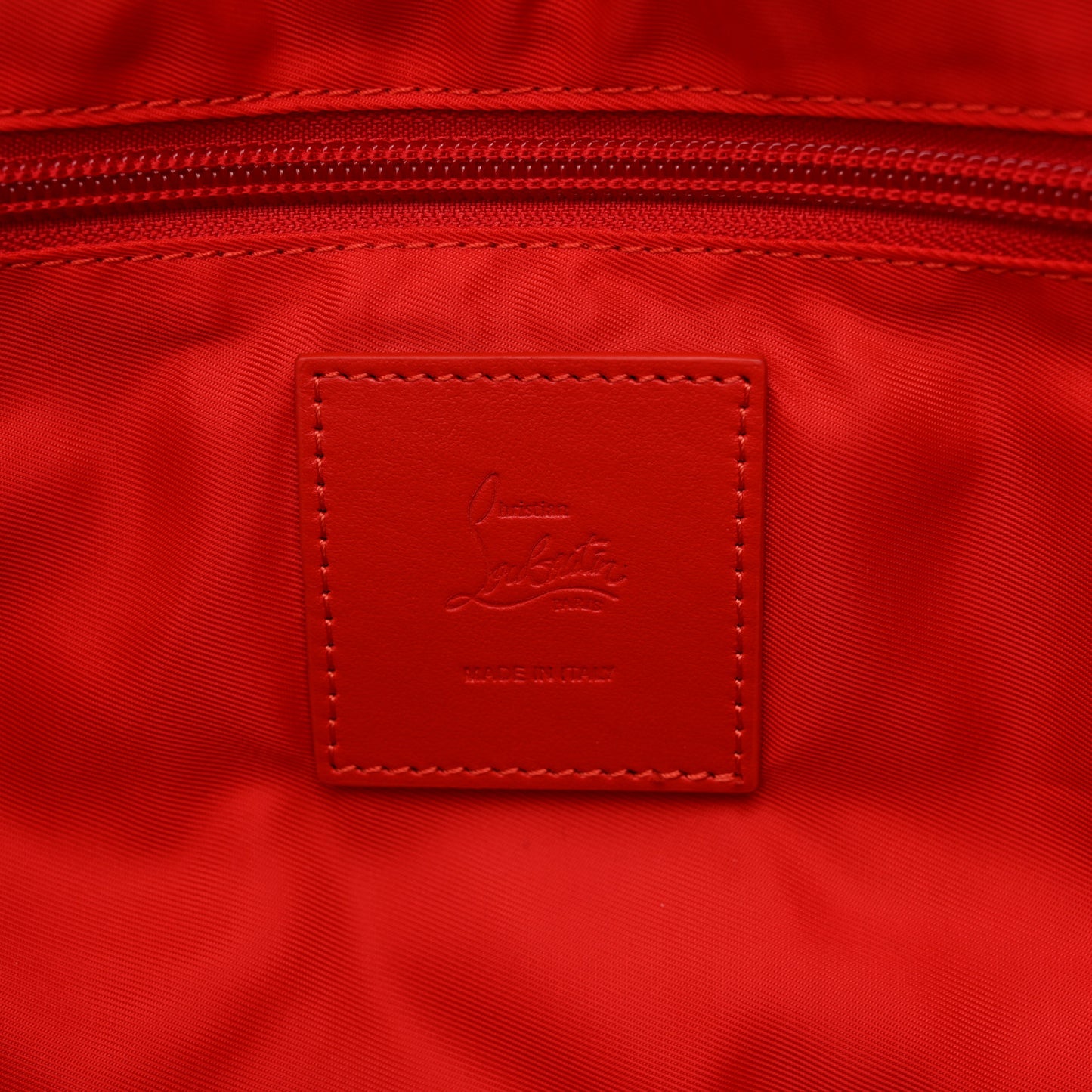 Nylon Padded Gloss Large Cabamoon Tote Red