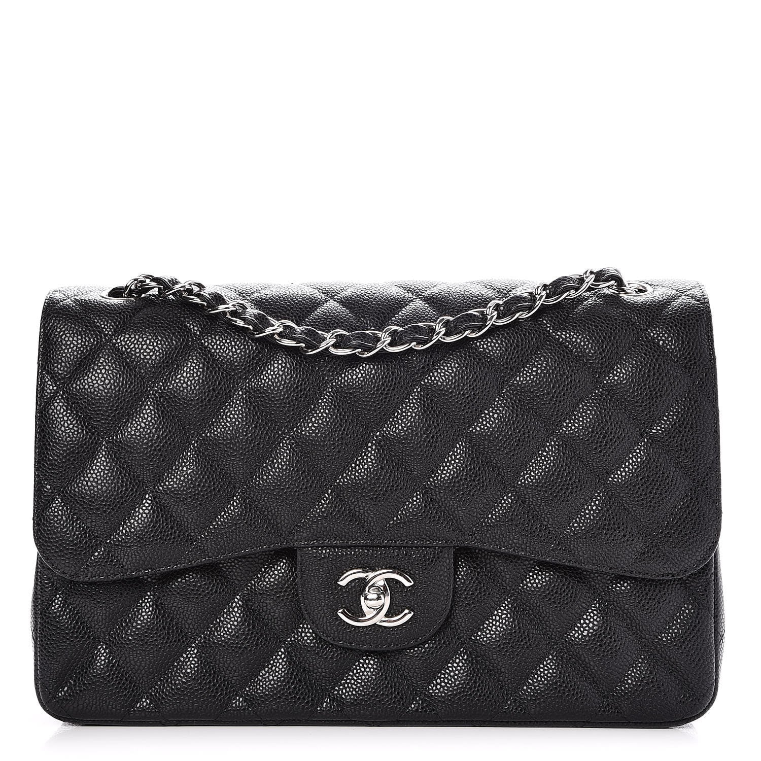 Chanel Caviar Quilted Jumbo Double Flap Black 1 of 9