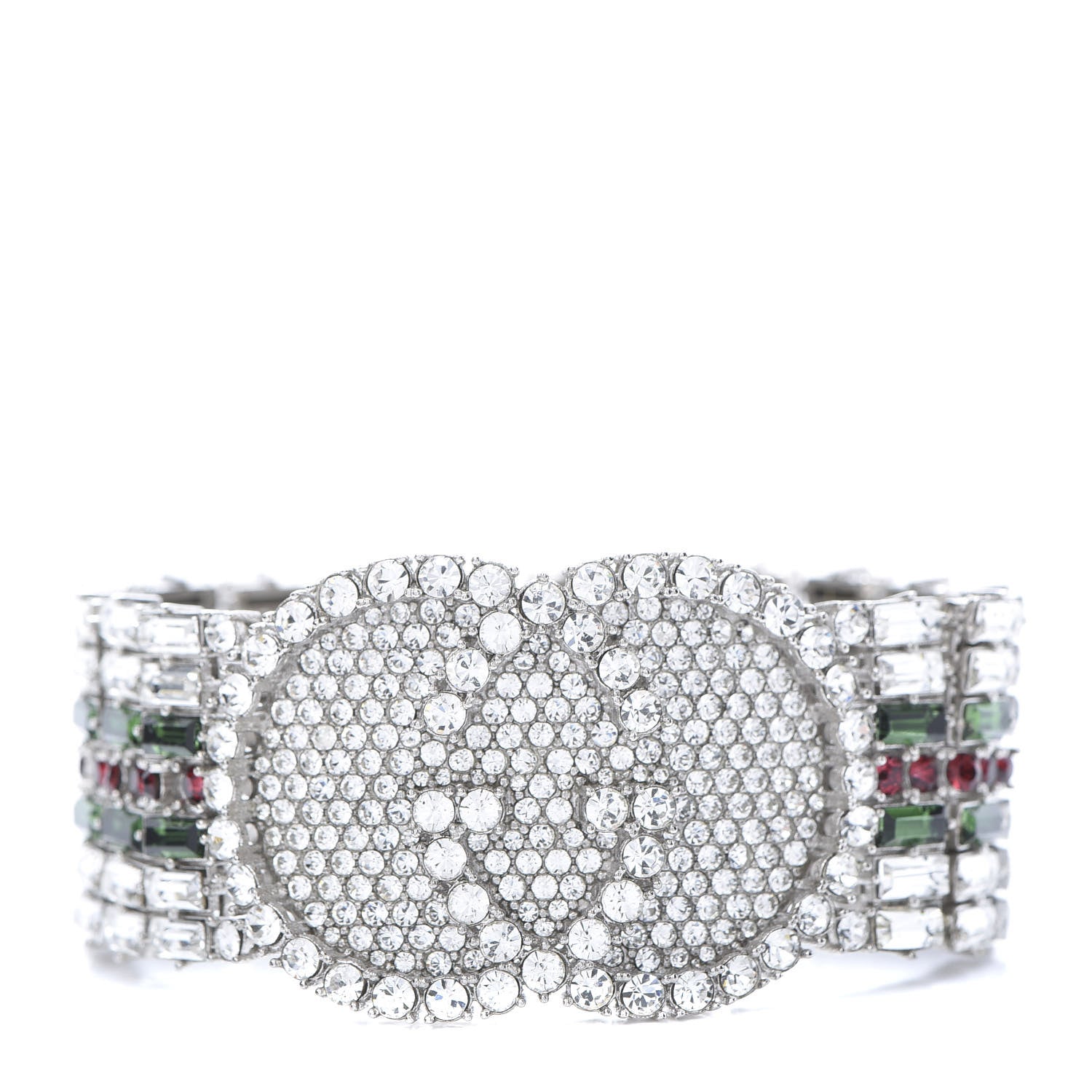Gucci Crystals Double G Web Tennis Bracelet L Multicolor 1 of 5