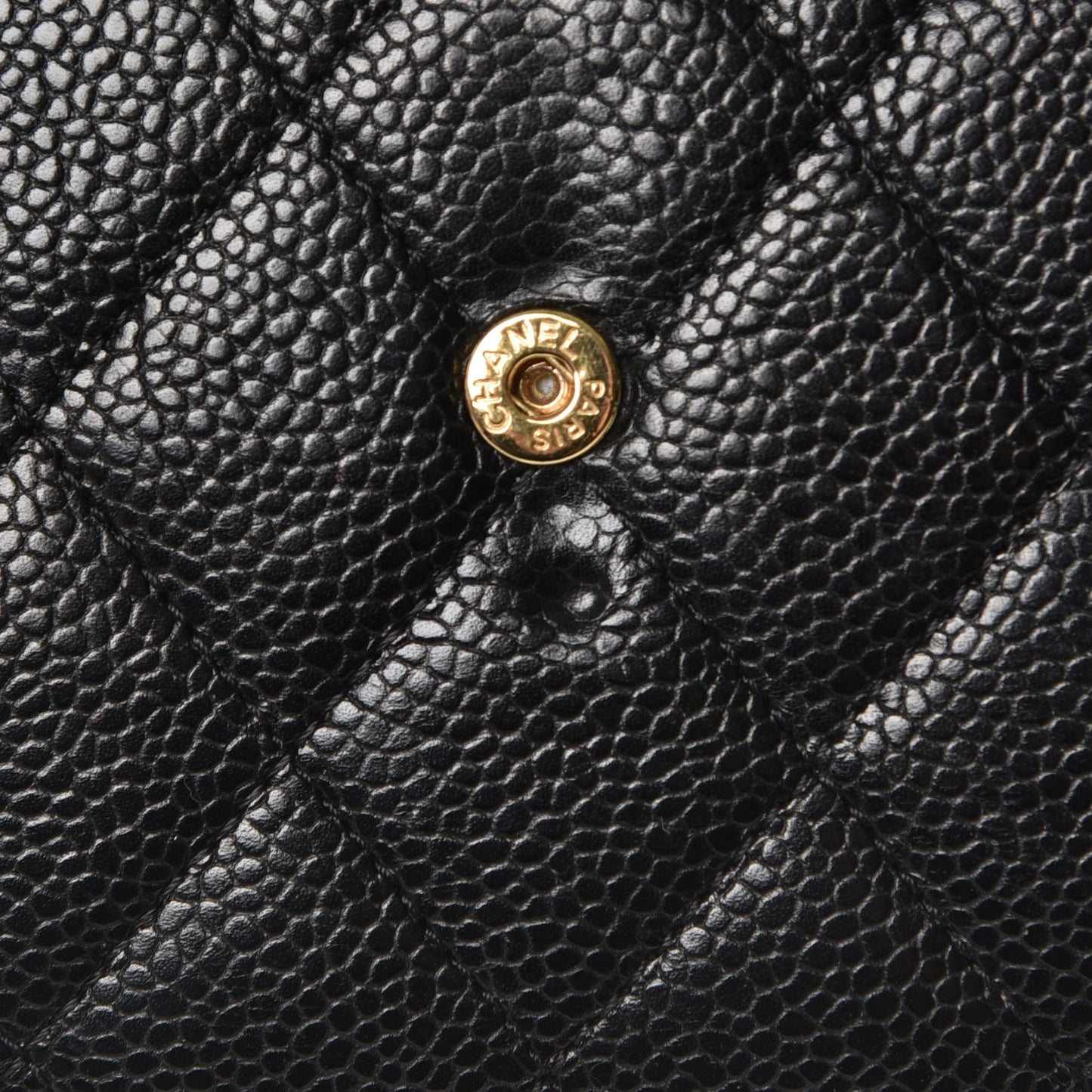 Caviar Quilted Boy Flap Wallet Black