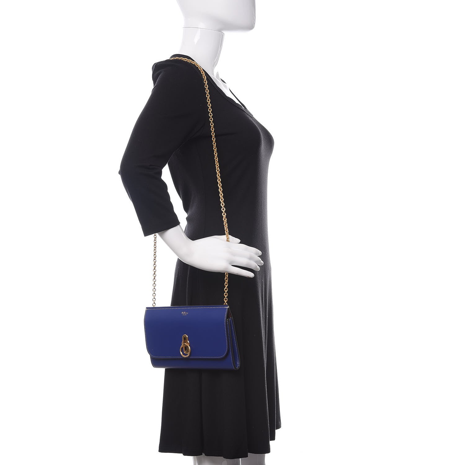 Mulberry Smooth Calfskin Amberley Convertible Clutch Cobalt Blue 2 of 9