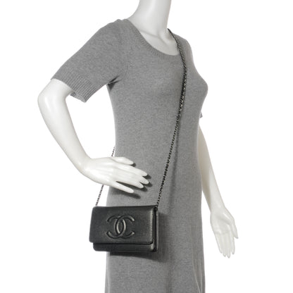 Chanel Caviar Wallet on Chain WOC Metallic 2 of 9