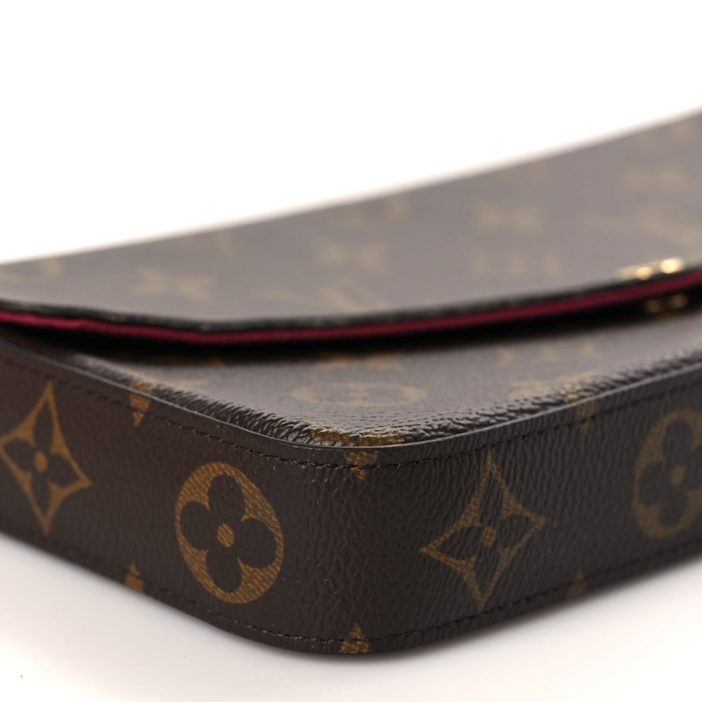 Monogram Pochette Felicie Chain Wallet Fuchsia