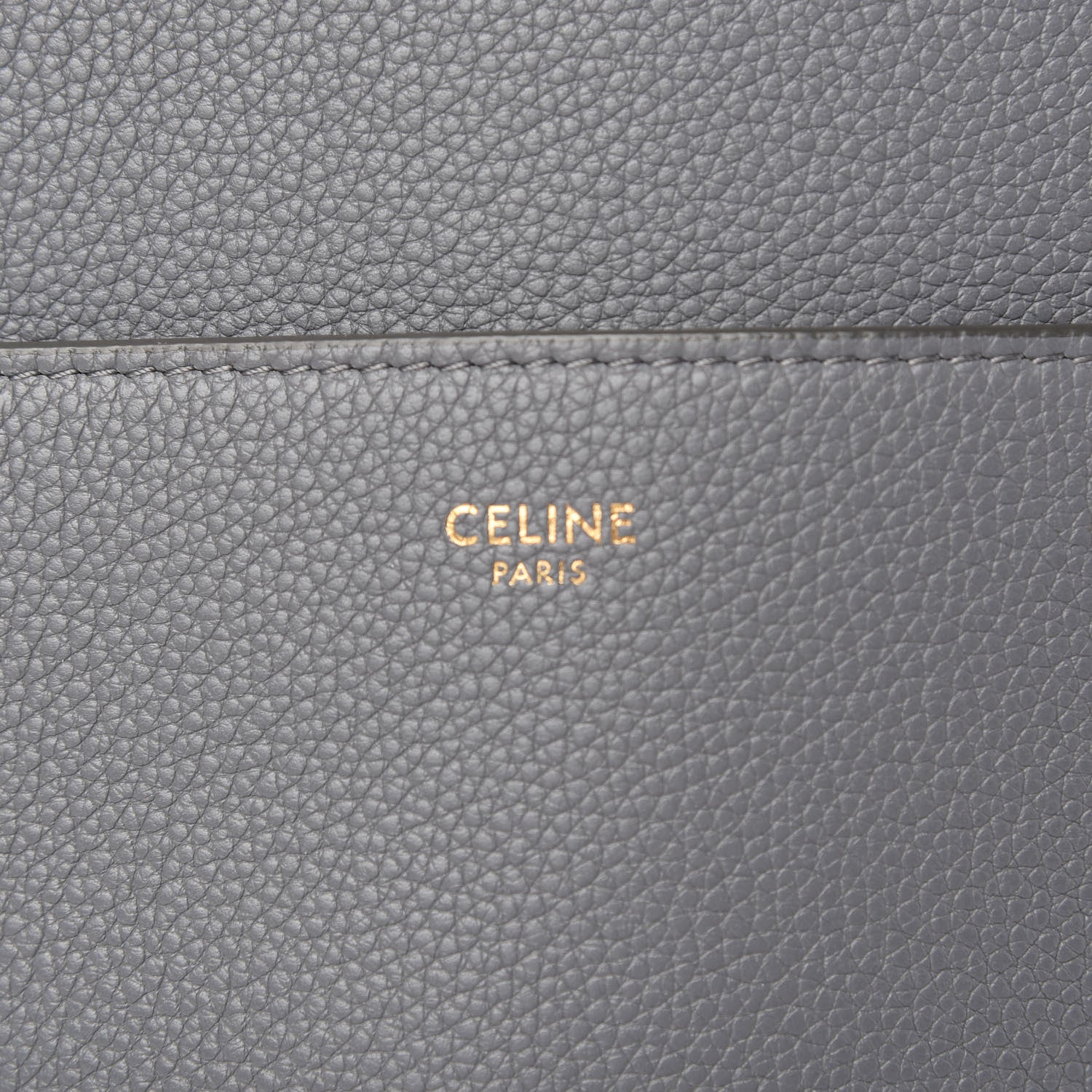 Celine Soft Grained Calfskin Sangle Bucket Bag Grey 7 of 11