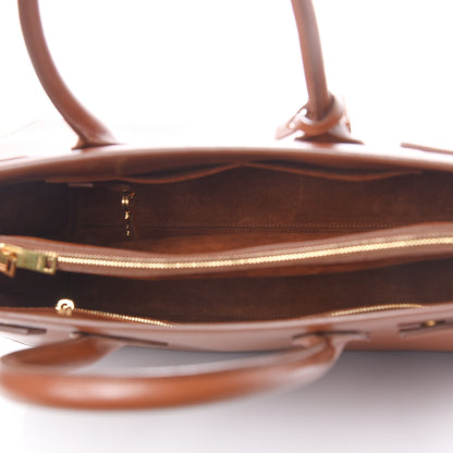 Saint Laurent Calfskin Large Sac De Jour Carryall Cognac 6 of 32
