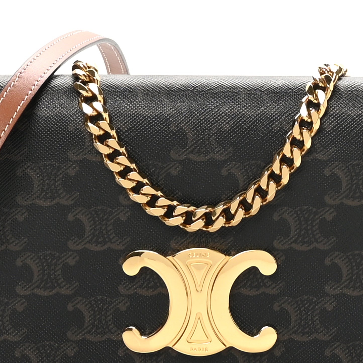 Triomphe Canvas Multipochette Tan