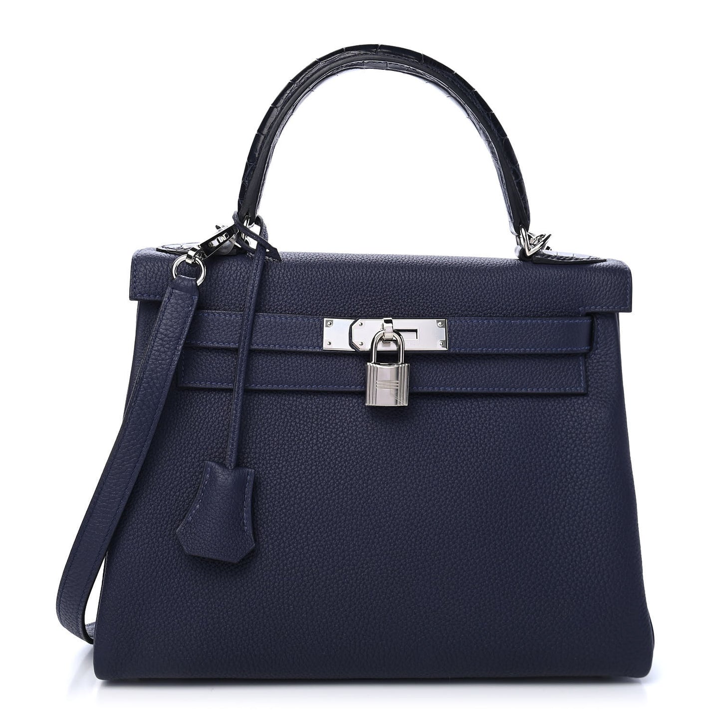 Togo Matte Alligator Kelly Retourne Touch 28 Bleu Nuit