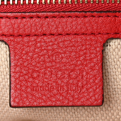 Gucci Pebbled Calfskin Medium Soho Chain Shoulder Bag Red 5 of 14