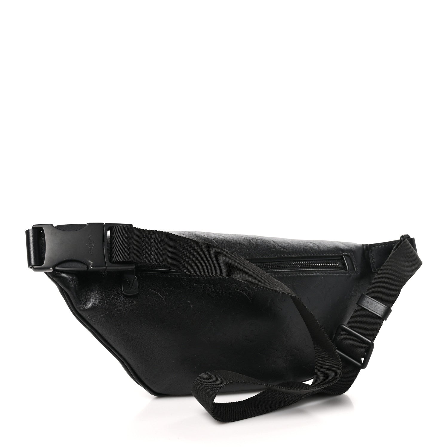 Louis Vuitton Calfskin Monogram Shadow Discovery Bumbag Black 3 of 9