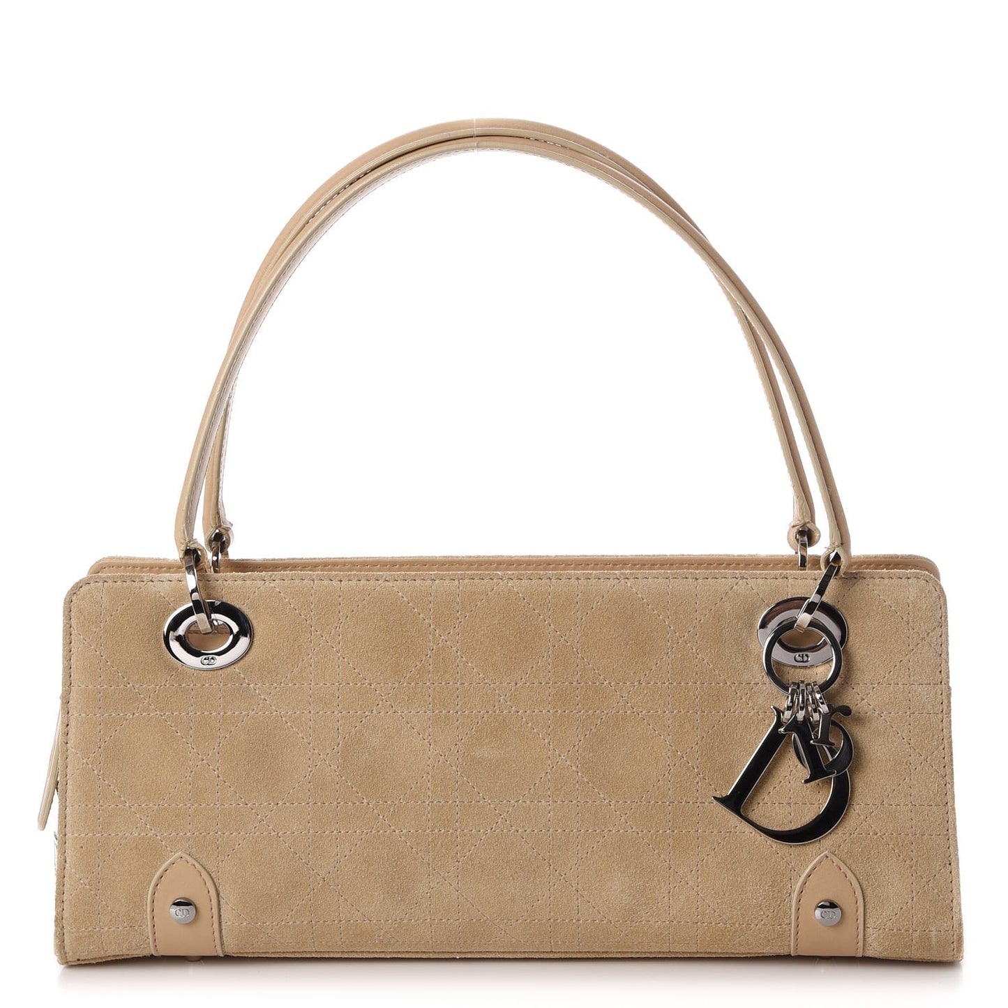 Suede Cannage Stitched East West Lady Dior Beige