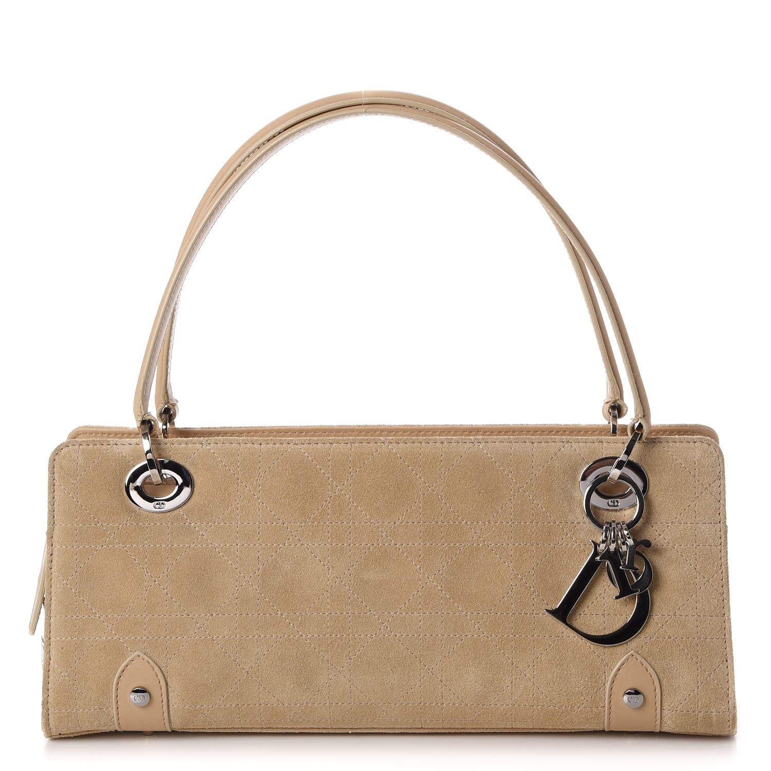 Christian Dior Suede Cannage Stitched East West Lady Dior Beige 1 of 14