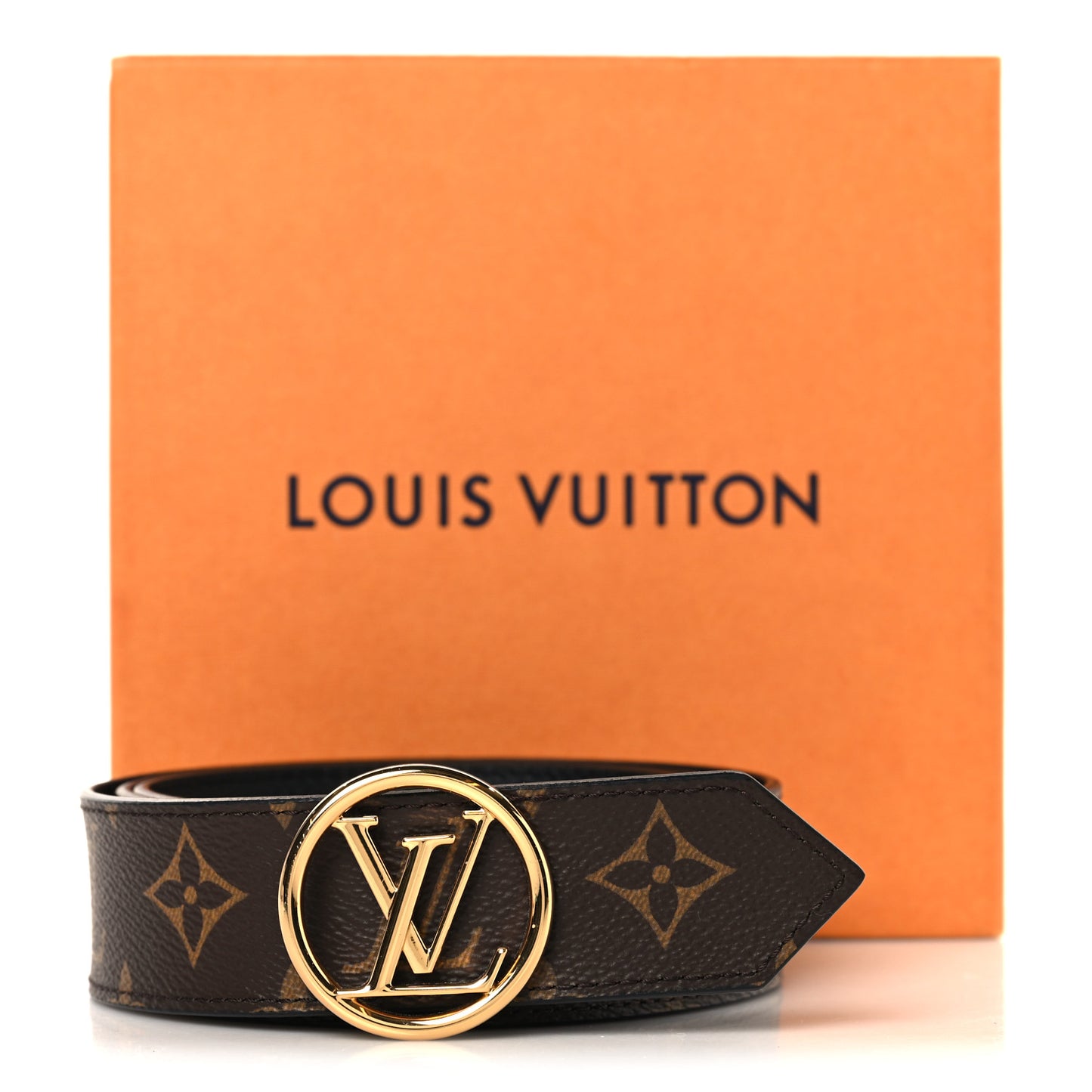 Monogram Epi 35mm LV Circle Reversible Belt 90 36 Black