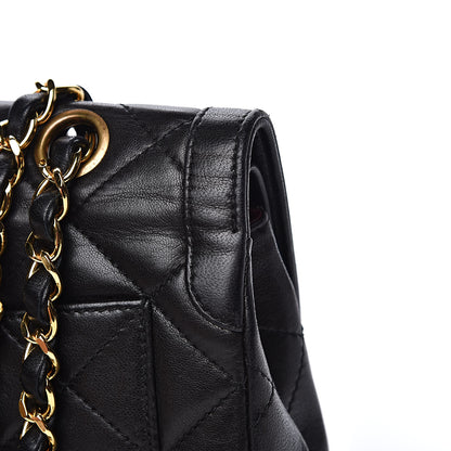 Chanel Lambskin Quilted Medium Double Flap Black 13 of 17