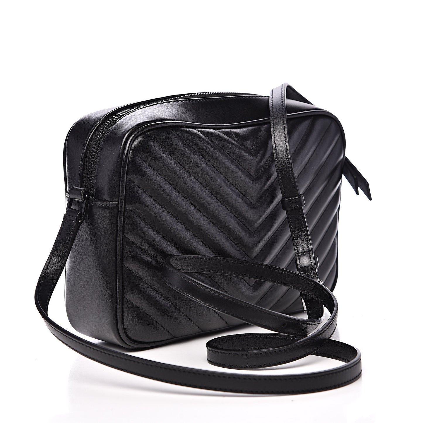Calfskin Matelasse Monogram Lou Camera Bag Black