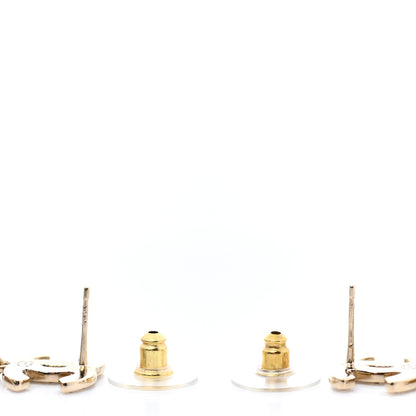 Chanel Crystal CC No 5 Drop Earrings Gold 3 of 5