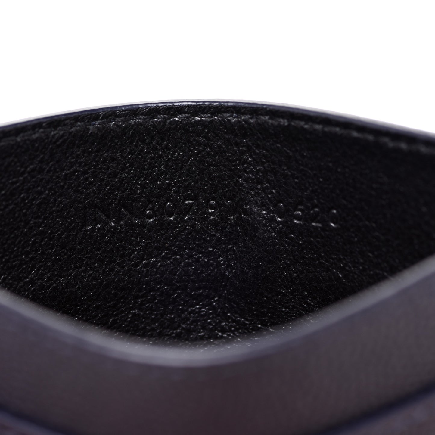 Grained Calfskin 5 Fragments Credit Card Holder Blue Notte