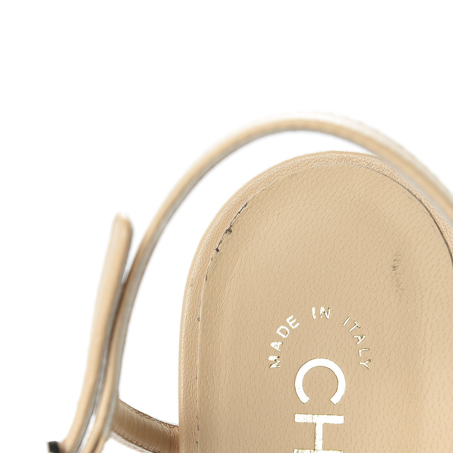 Lambskin Cap Toe CC Slingback Pumps 41.5 Beige Black