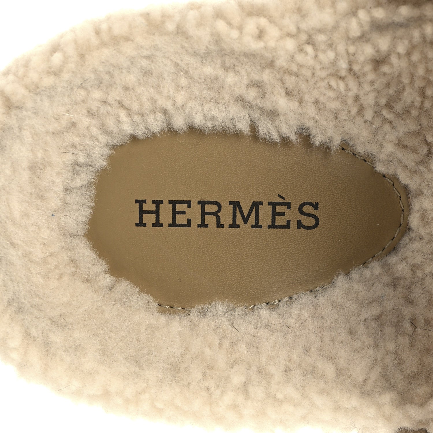 Hermes Suede Goatskin Woolskin Womens Chypre Sandals 36 Beige Albatre Ecru 8 of 9