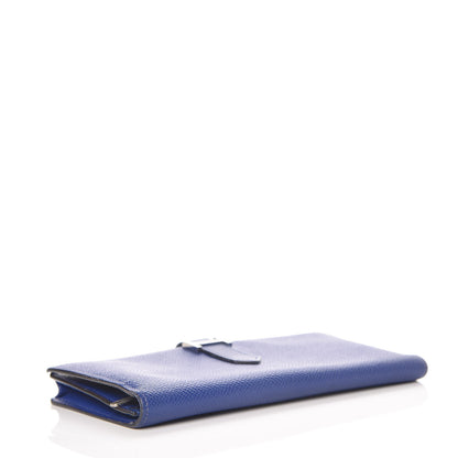Hermes Epsom Bearn Gusset Wallet Bleu Electrique 4 of 9