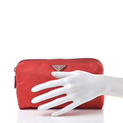 Prada Nylon Vela Cosmetic Pouch Rosso 2 of 7