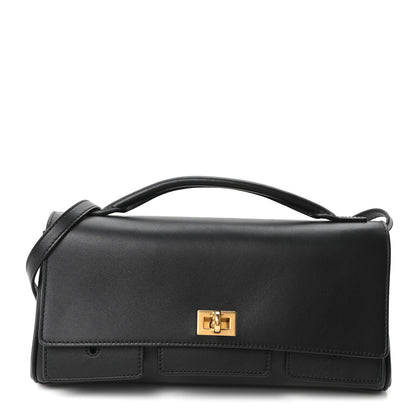 Balenciaga Smooth Calfskin Small Bel Air Clutch On Strap Black 1 of 10