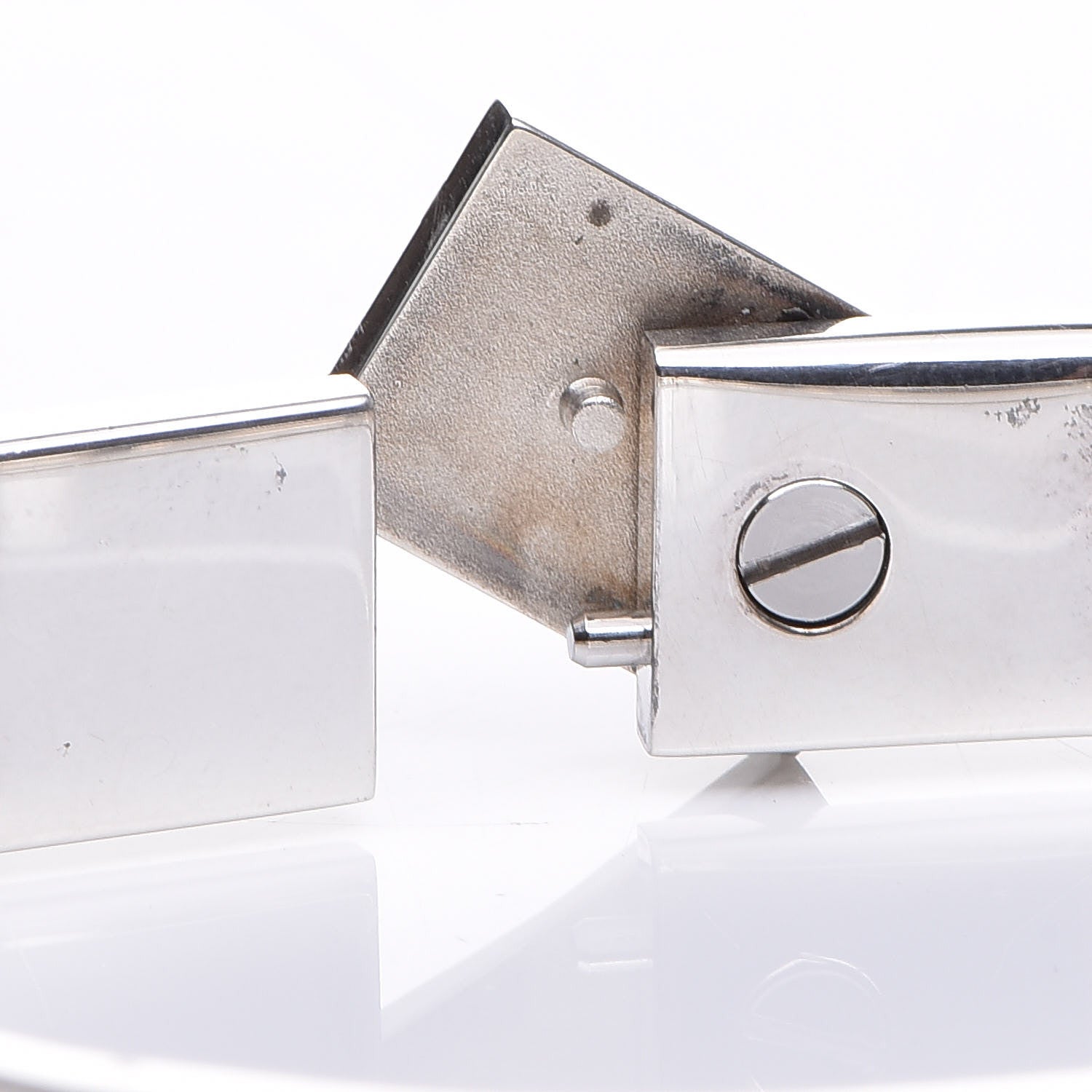 Hermes Sterling Silver Enamel Narrow Loquet Bracelet 8 of 10