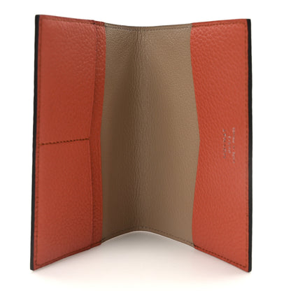 Moynat Taurillon Animal Print Passport Holder Orange 4 of 5