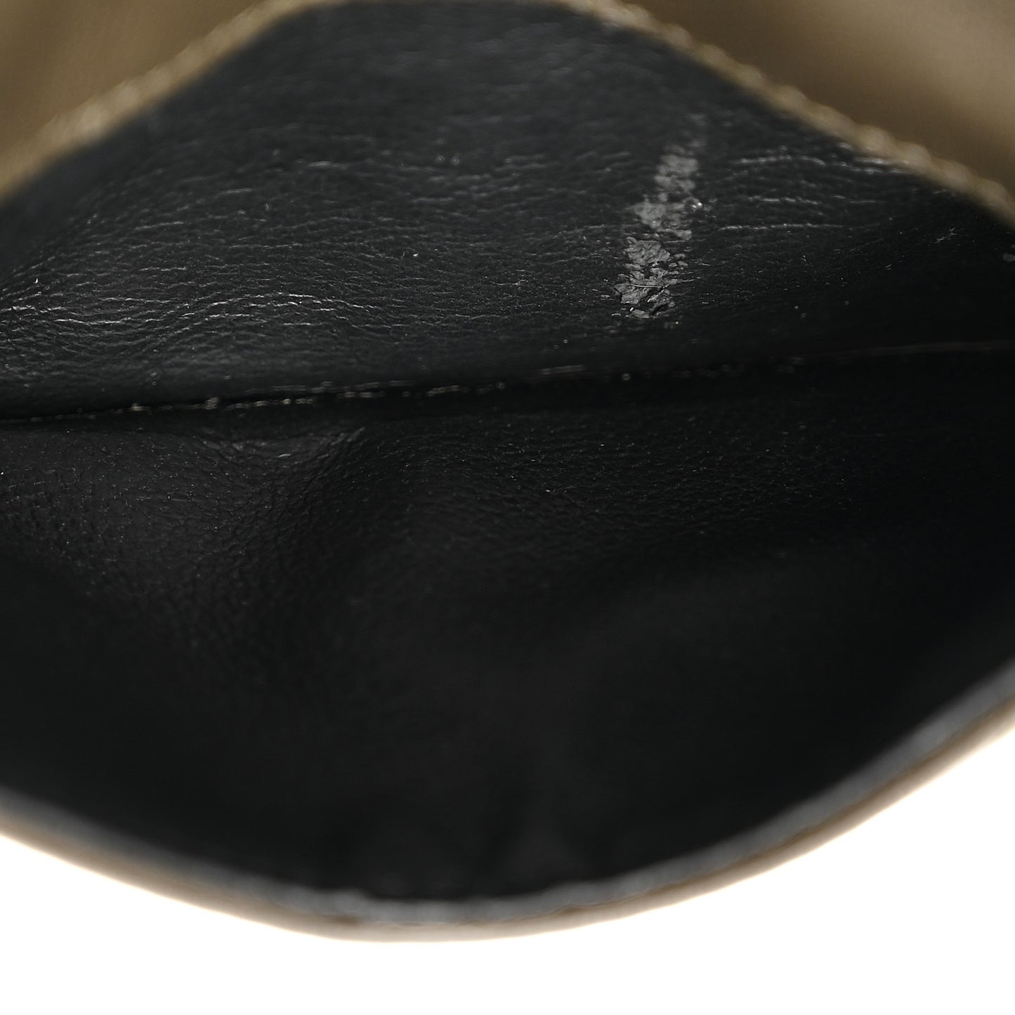 Calfskin Matelasse Chevron Monogram Fragments Zippered Card Case Light Musk
