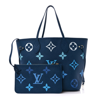 Louis Vuitton Empreinte Monogram Giant Neverfull MM Degrade Bleu 1 of 14