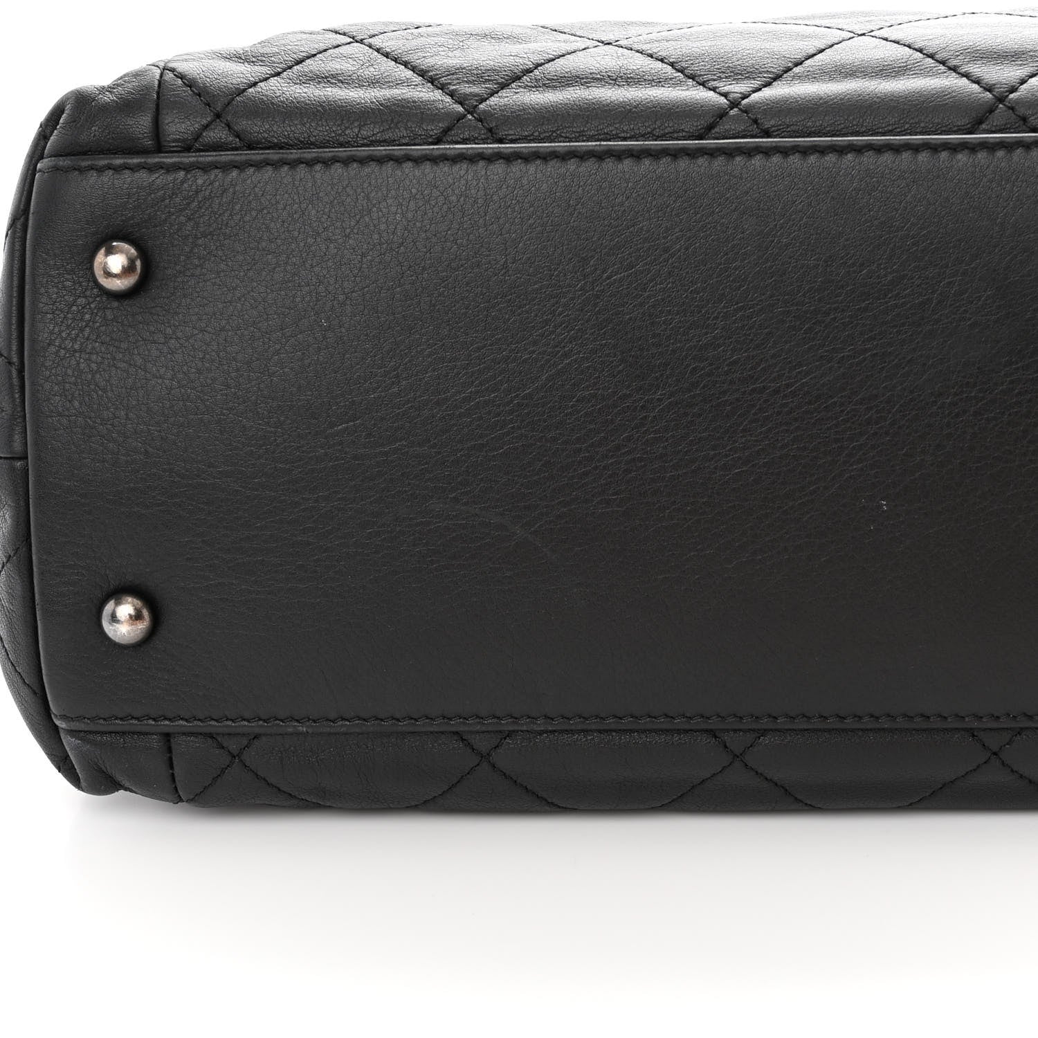 Chanel Calfskin Quilted Large Coco Pleats Tote Black 12 of 14