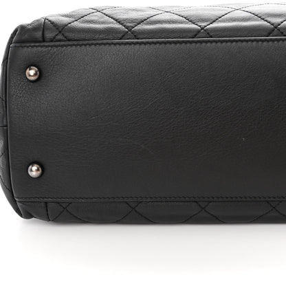 Chanel Calfskin Quilted Large Coco Pleats Tote Black 12 of 14