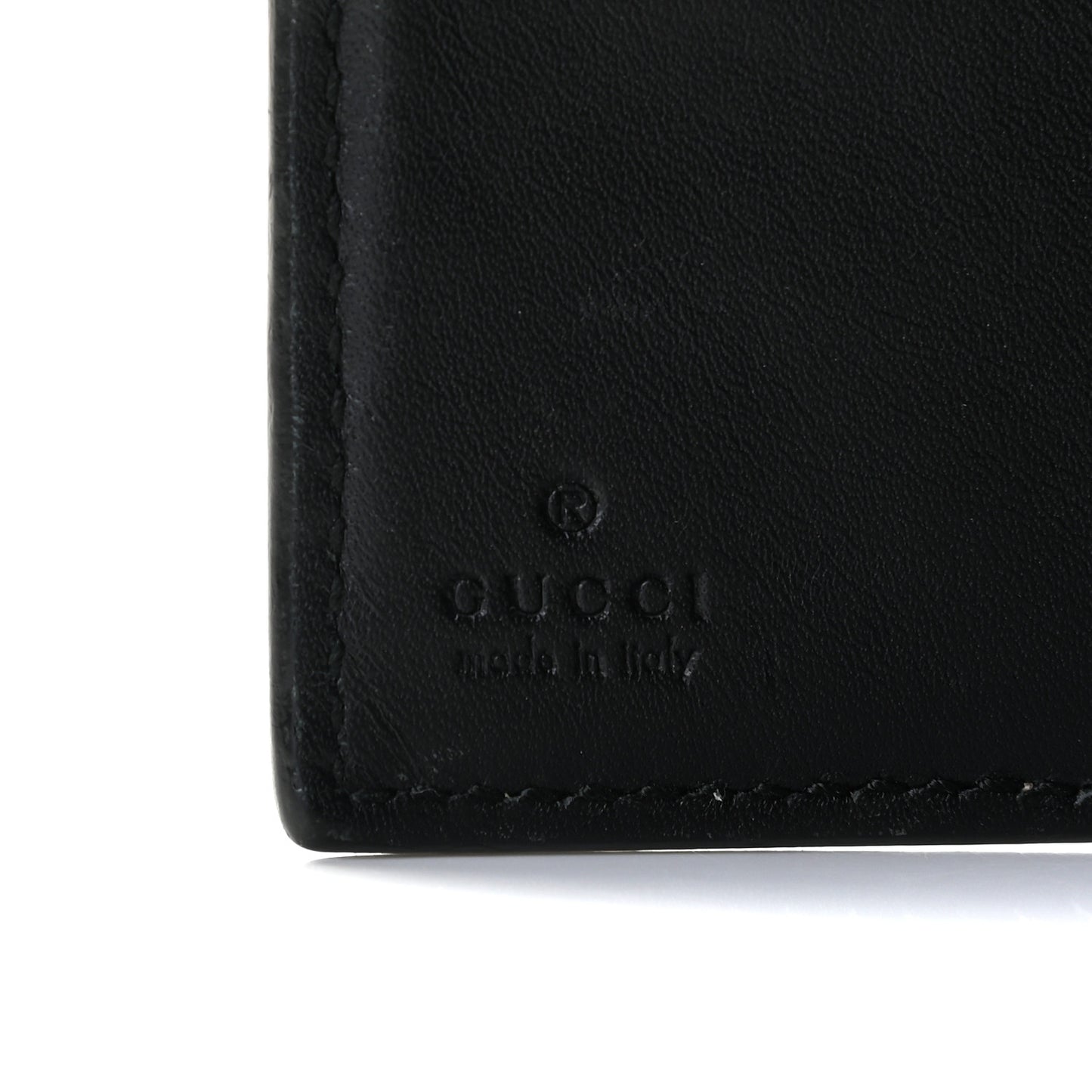 GG Supreme Monogram French Flap Wallet Black