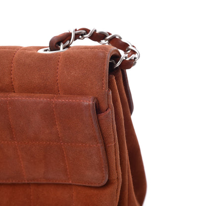 Chanel Suede Square Quilted Medium Mademoiselle Flap Orange 13 of 14
