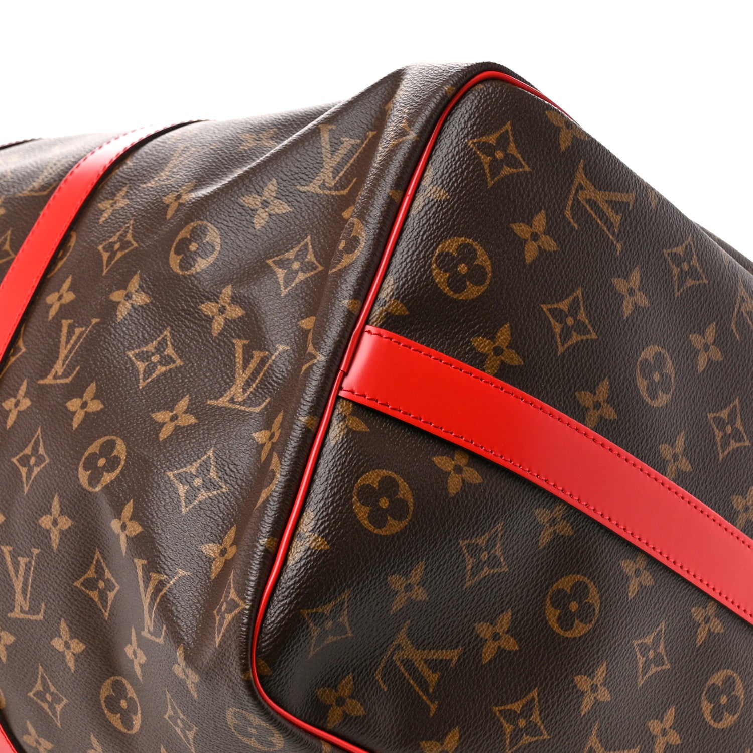 Louis Vuitton Calfskin Monogram Keepall Bandouliere 50 Coquelicot 9 of 9