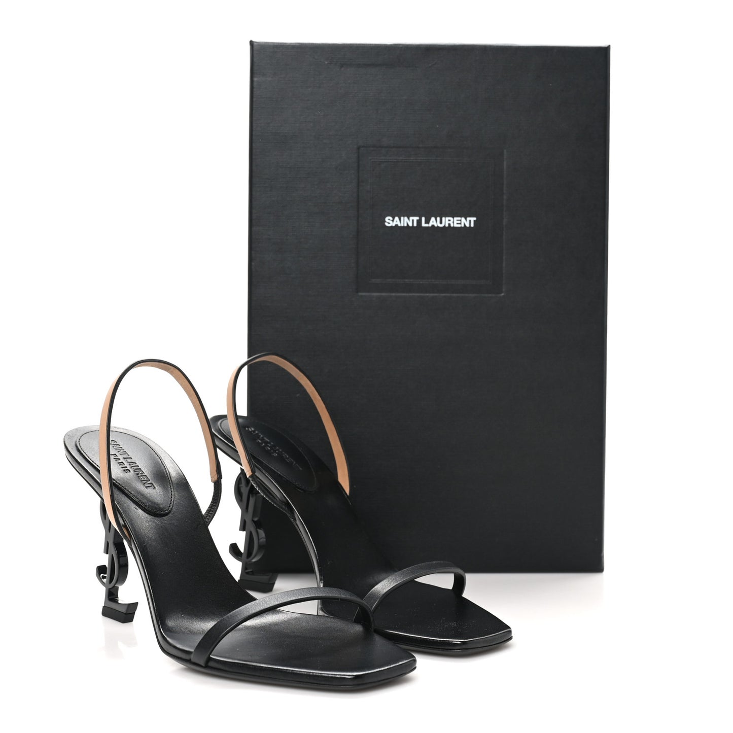 Calfskin Cassandra 85 Sandals 37 Black Gold Brown