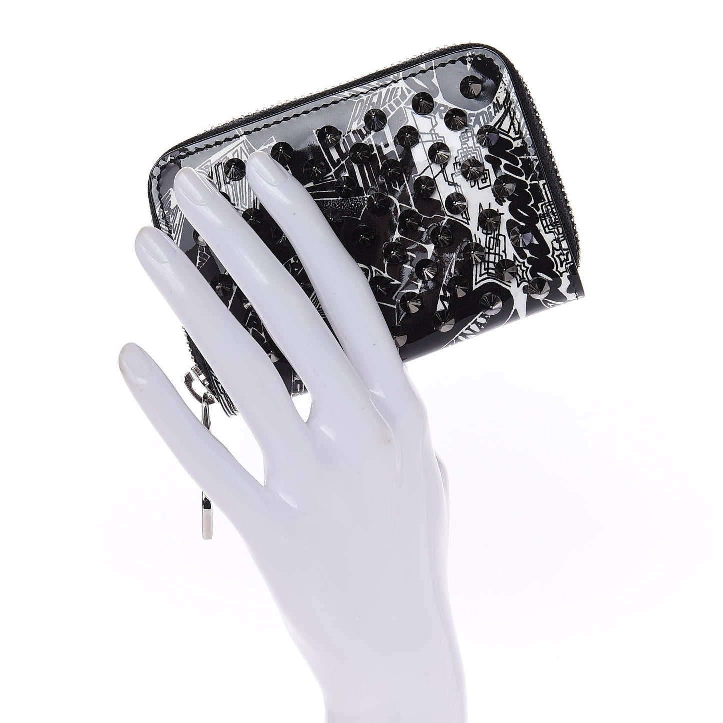 Patent Nicograf Spiked Panettone Coin Purse Black White
