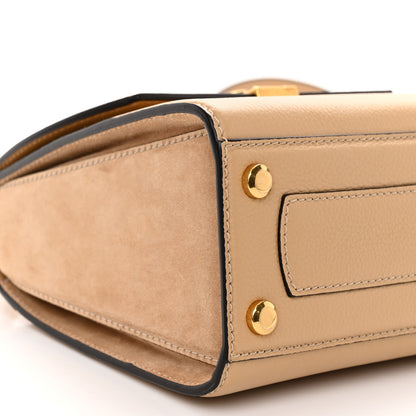 Salvatore Ferragamo Calfskin Suede Small Boxyz Beige 8 of 9