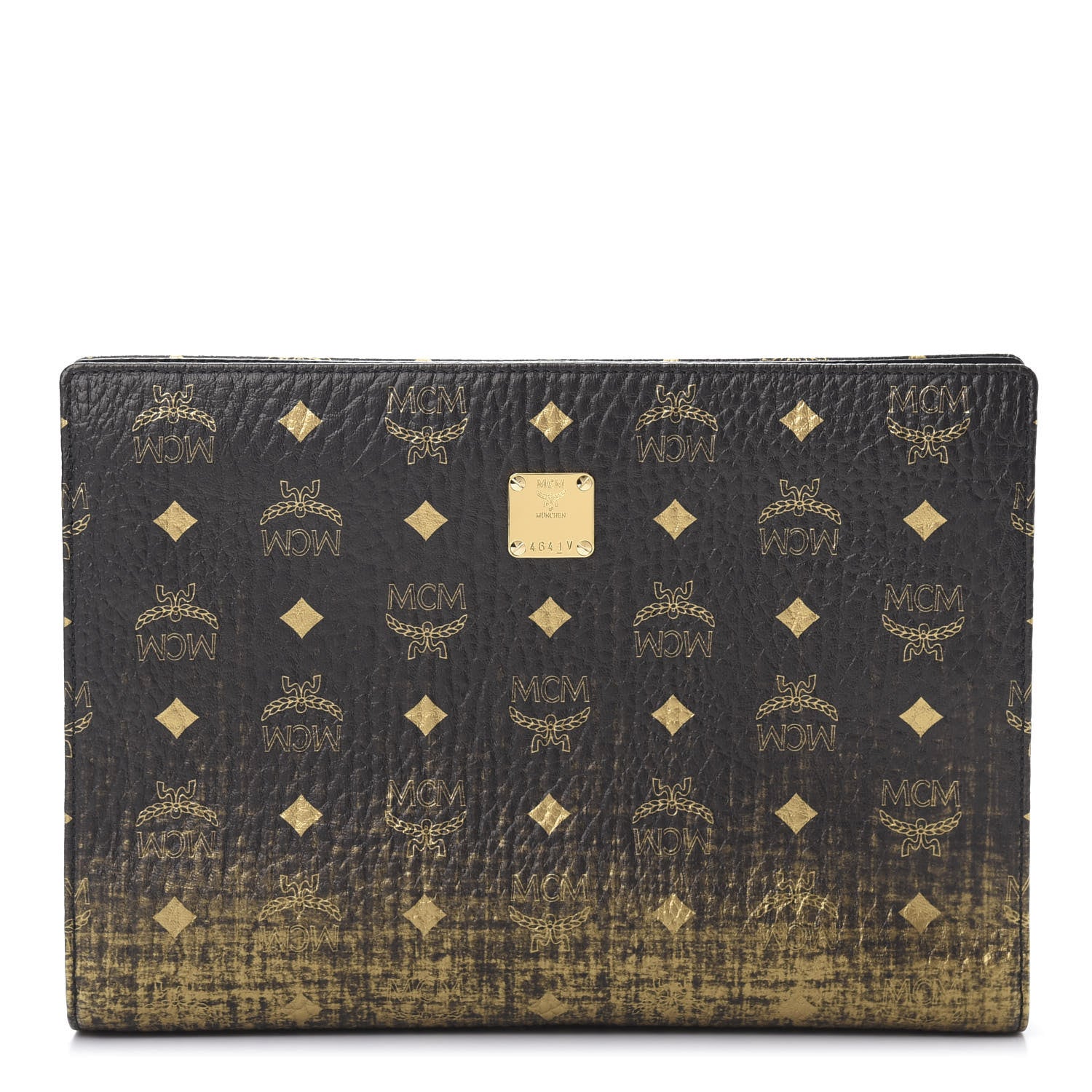 MCM Gradation Visetos Zip Pouch Black Gold 1 of 8