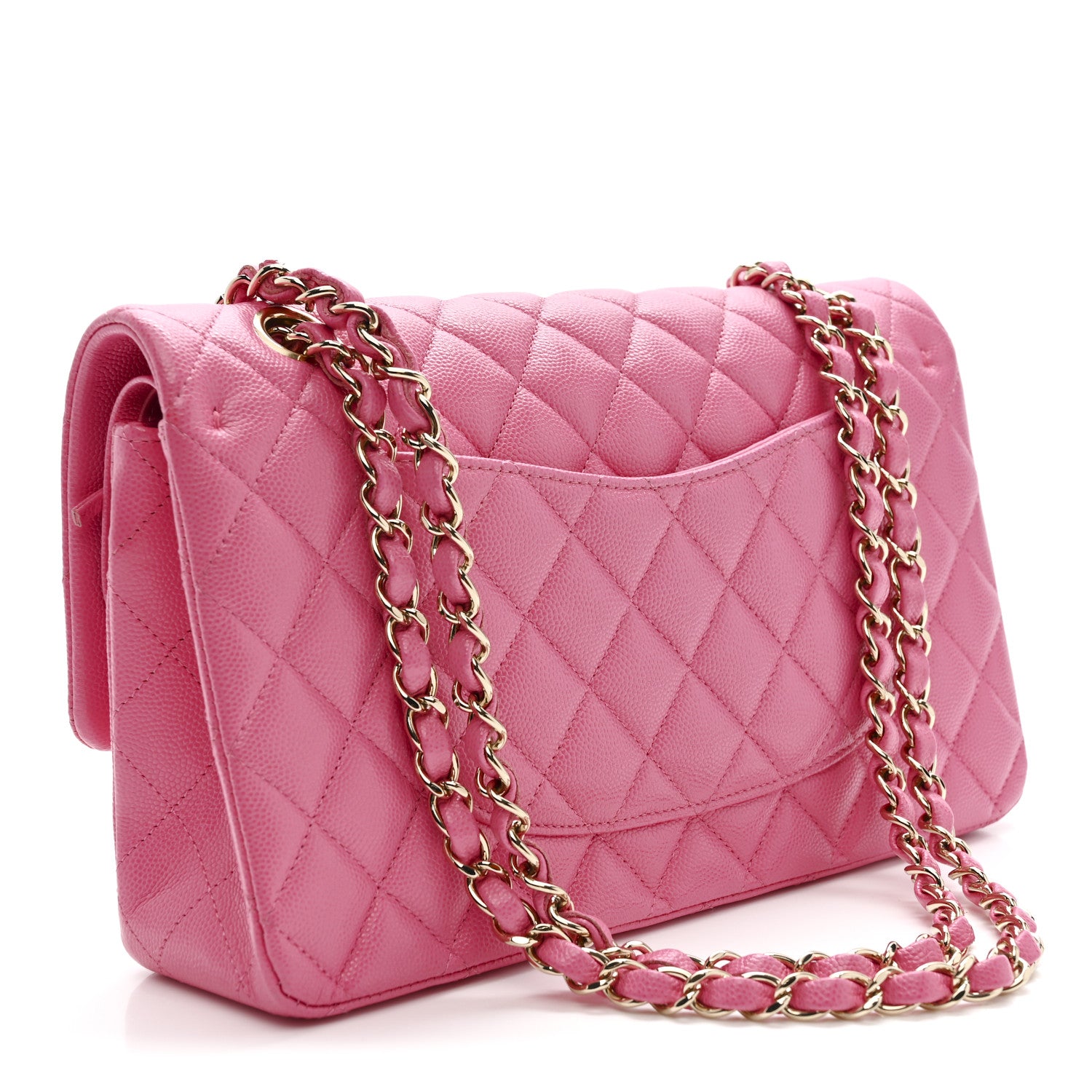 Chanel Caviar Quilted Medium Double Flap Pink 3 of 11