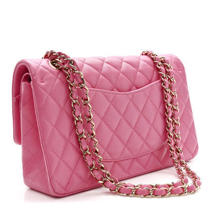Chanel Caviar Quilted Medium Double Flap Pink 3 of 11