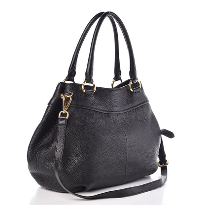 Prada Vitello Daino Shoulder Bag Black 4 of 9