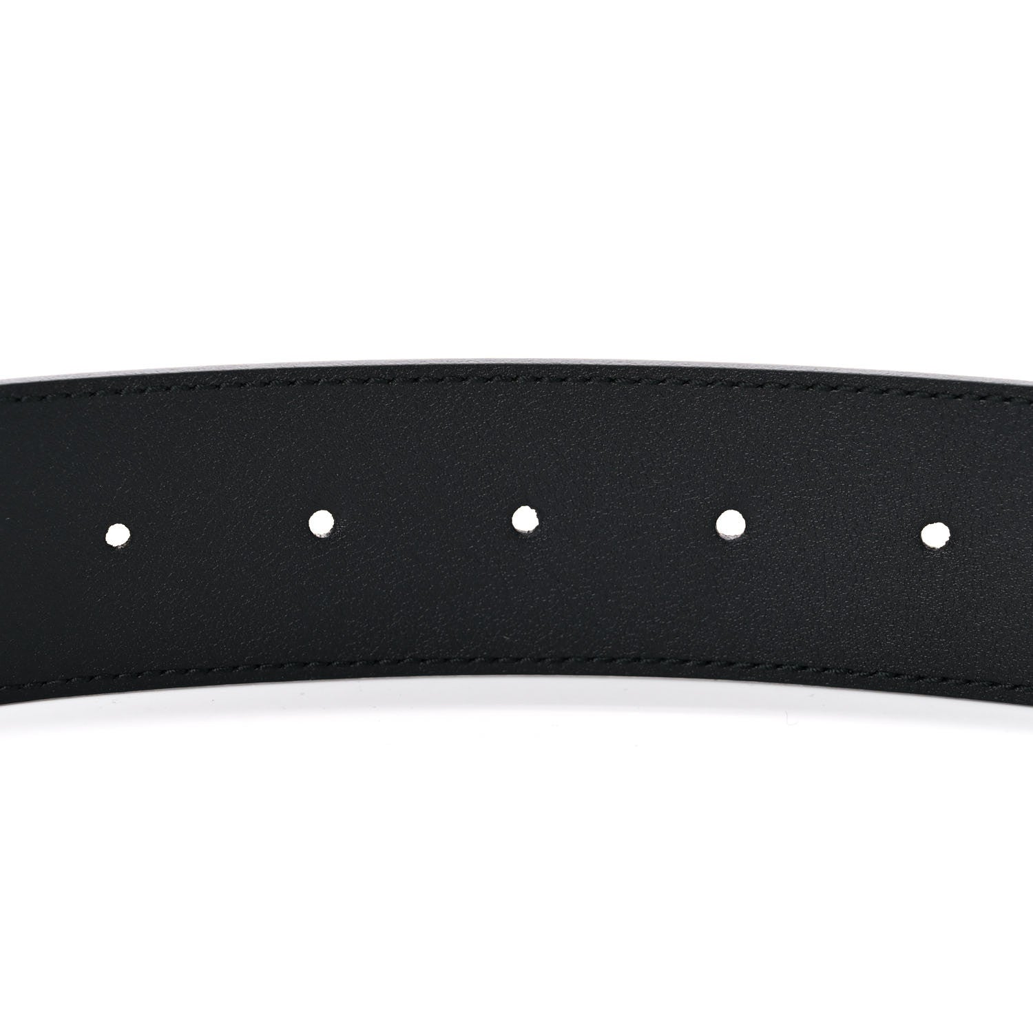 Gucci Moon Calfskin Pearl Double G 40mm Belt 80 32 Black Cream 4 of 5
