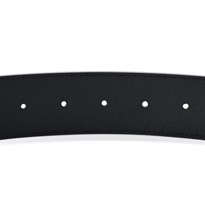 Gucci Moon Calfskin Pearl Double G 40mm Belt 80 32 Black Cream 4 of 5