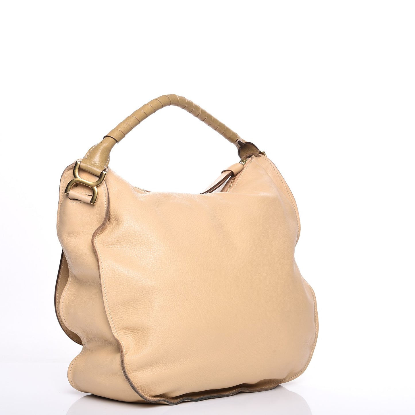 Calfskin Large Marcie Hobo Beige