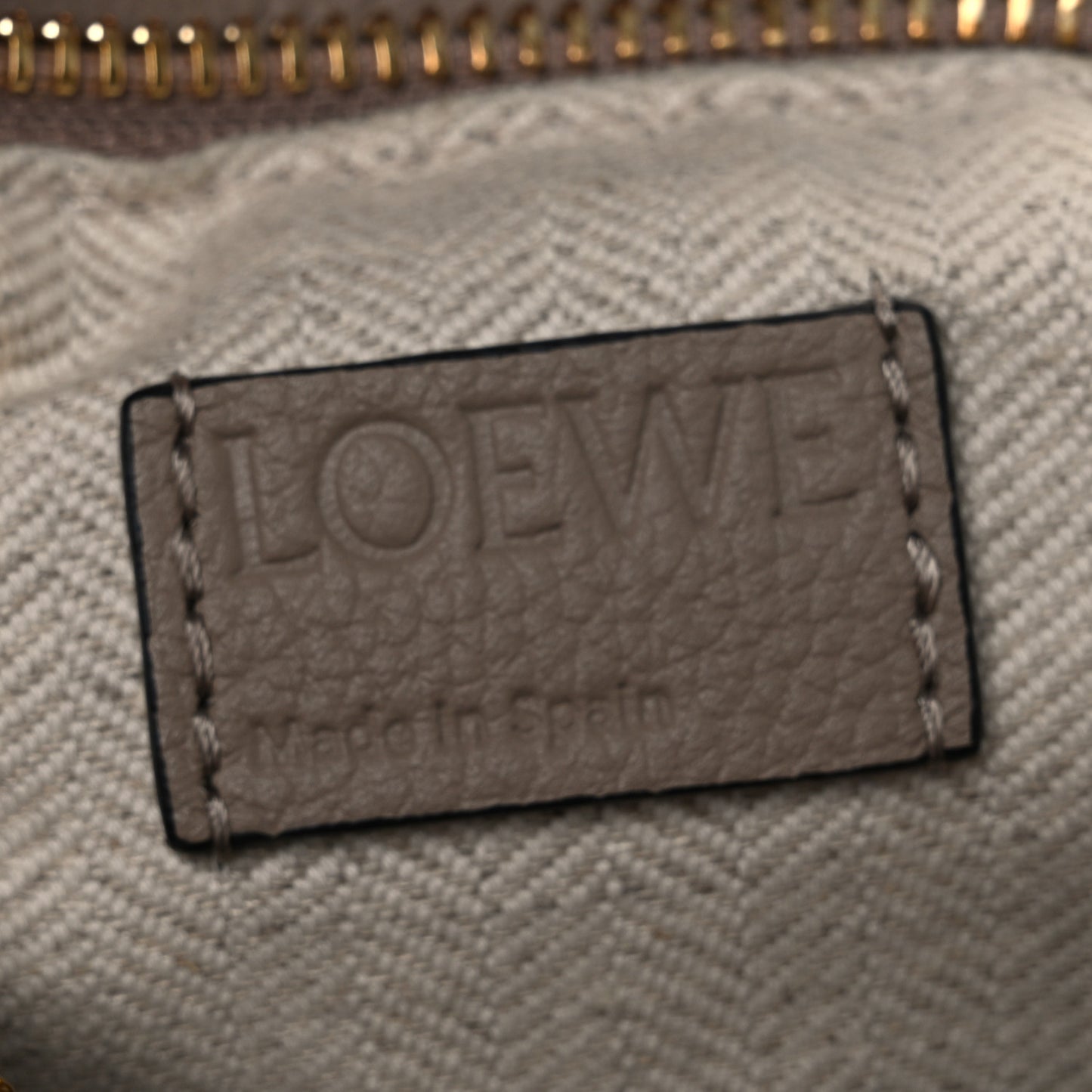 Grained Calfskin Small Puzzle Bag Sand