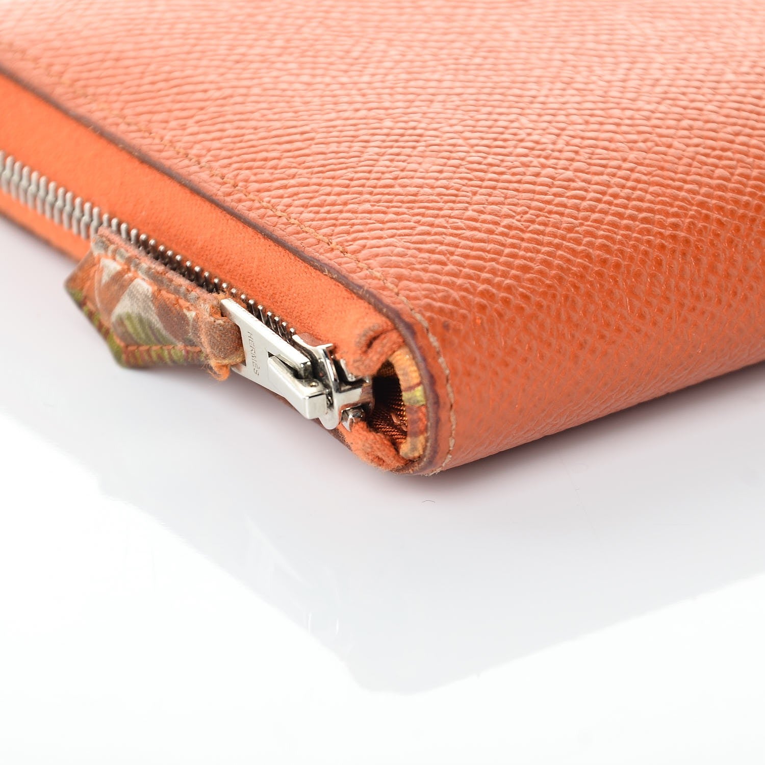 Hermes Epsom Silk'in Compact Wallet Orange 9 of 10
