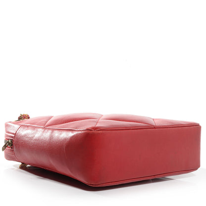 Chanel Lambskin Quilted Shoulder Bag Red 4 of 8