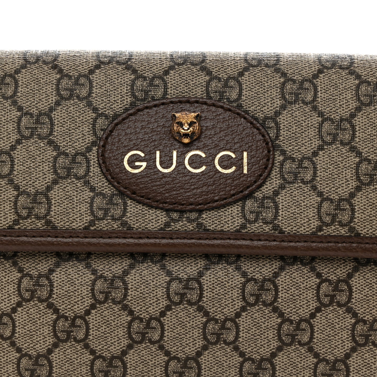 GG Supreme Monogram Neo Vintage Web Belt Bag Brown