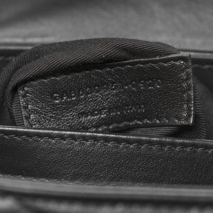 Saint Laurent Calfskin Y Quilted Monogram Monochrome Toy Loulou Crossbody Bag Black 7 of 12